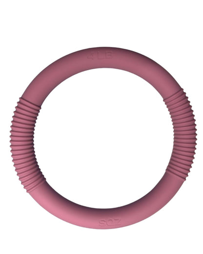 the pink SQZ weighted magic circle pilates ring